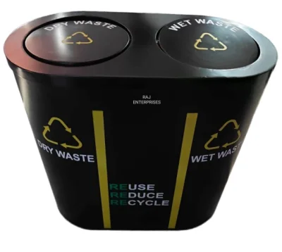 SS DUAL POWDER COATING 2 IN 1 DUSTBIN - 120 LTR.