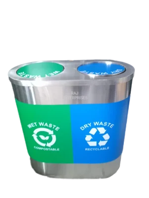 Steel Dustbin Dry &amp; Wet waste-120 ltr.
