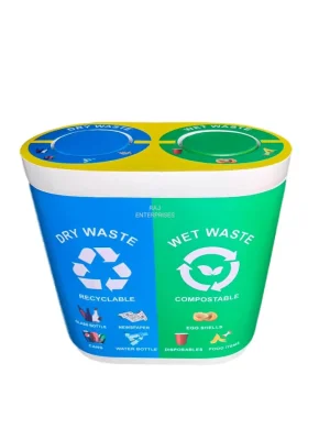 FRP DUO DUSTBIN 2 IN 1-120 LTR.