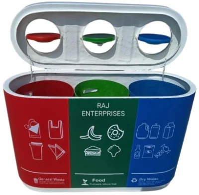 FRP TRIO 3 IN 1 DUSTBIN