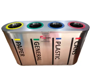 stainless steel quattro dustbin