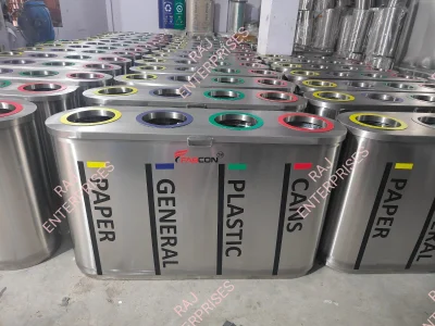 stainless steel quattro dustbin