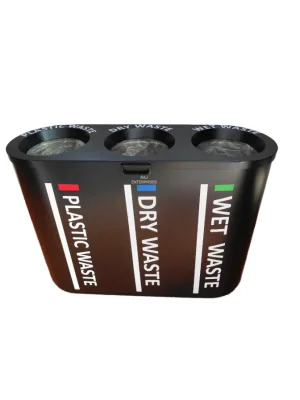 stainless steel dustbin black powder coating