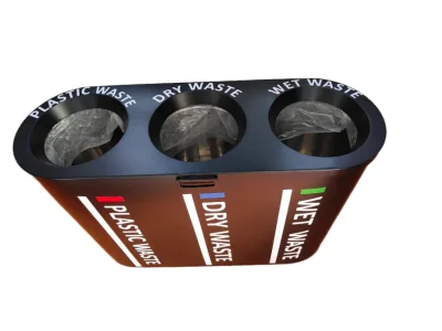 stainless steel dustbin black powder coating
