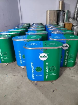 stainless steel duo dustbin