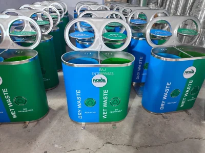 stainless steel duo dustbin