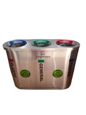 SS 3-in-1 Dustbin-180 Ltr.