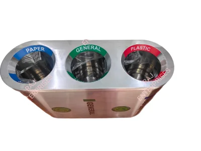 SS 3-in-1 Dustbin-180 Ltr.