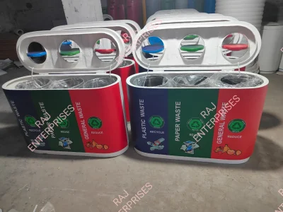 FRP TRIO DUSTBIN 3 IN 1 - 180 LTR.