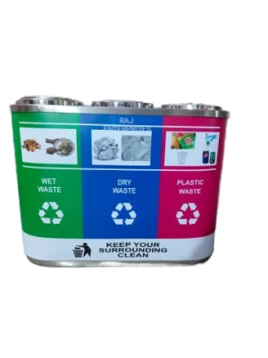SS 3 in 1 Trio Dustbin
