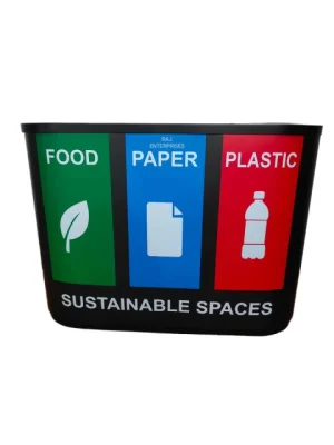 Stainless steel dustbin Trio bin