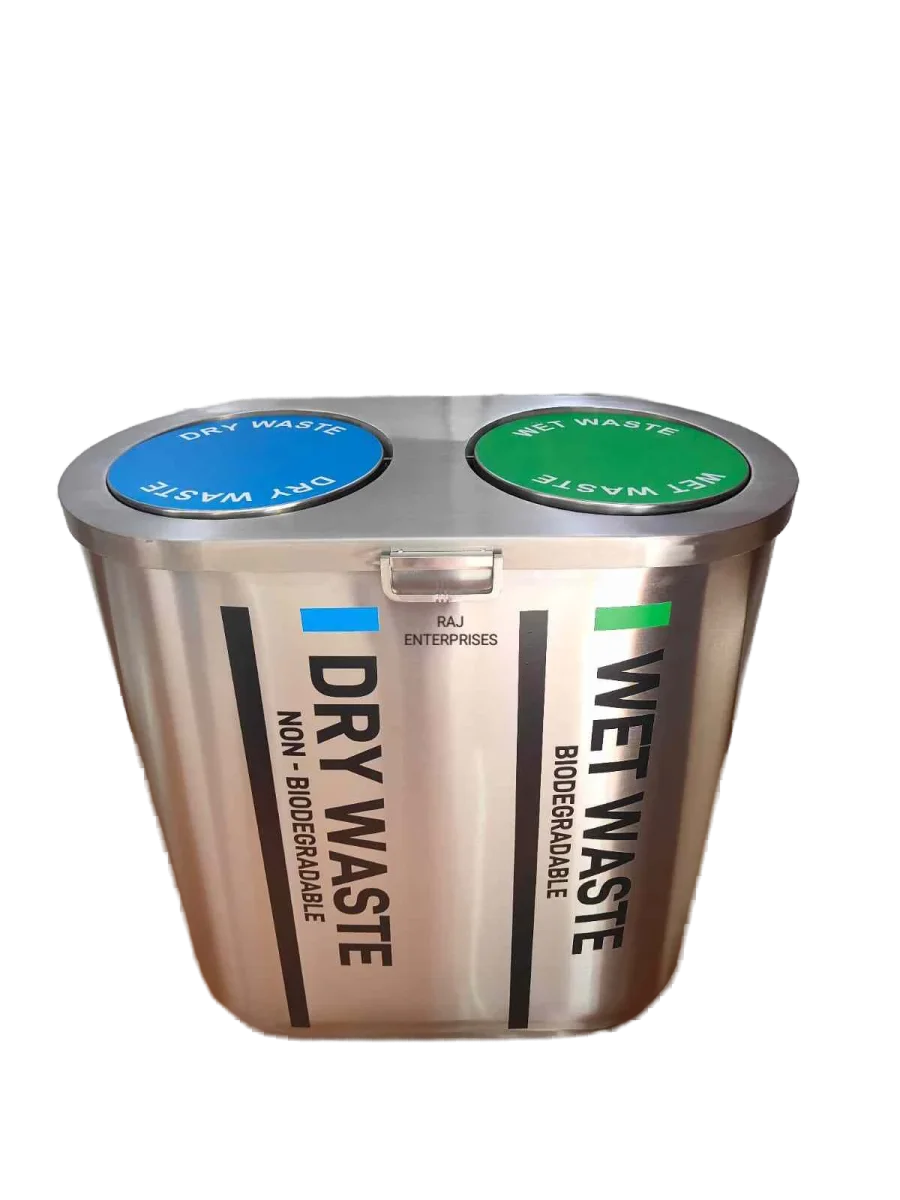Stainless Steel Duo 2 in1 dustbin (120) ltr.
