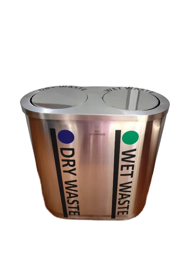 Stainless Steel Duo Dustbin (120) LTR.