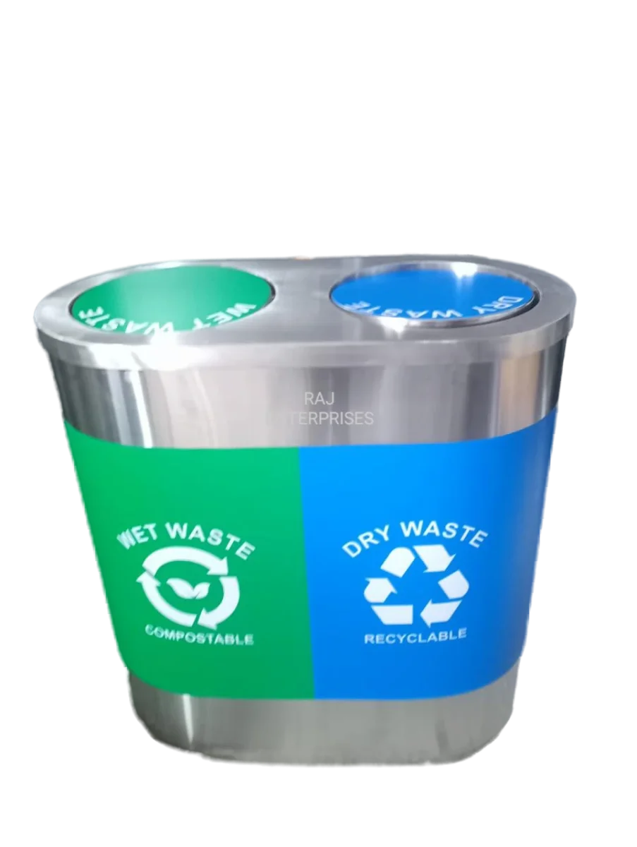 Steel Dustbin Dry &amp; Wet waste-120 ltr.