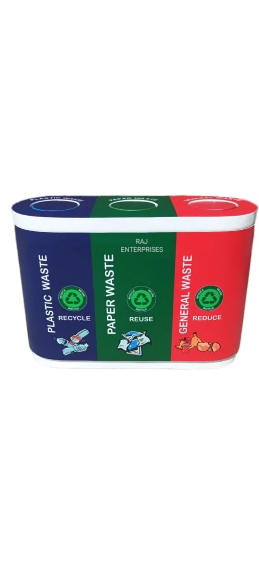 FRP TRIO DUSTBIN 3 IN 1 - 180 LTR.